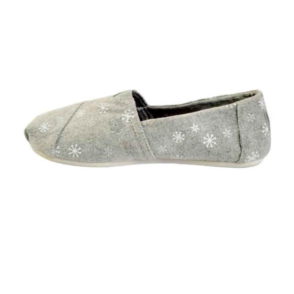 Toms Classic Drizzle Grey Embroidered Snowflakes Size 9.5 - Picture 8 of 10